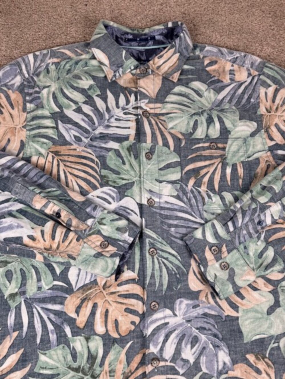 Tommy Bahama Coastline Cord Corduroy Button-Up Shirt Men's M Multicolor Floral